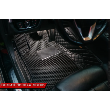 Автомобильные коврики 3D из экокожи Люкс + дополнительный слой (Эва)