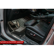 Автомобильные коврики 3D из экокожи Престиж + дополнительный ворс (Текстиль)