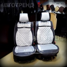 Накидки на сиденья 3D Barselona серый+черный