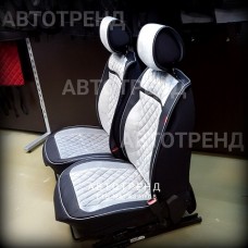 Накидки на сиденья 3D Barselona серый+черный