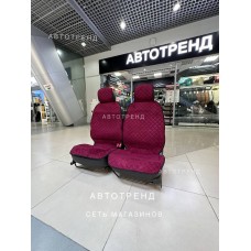 Накидки из алькантары на сидения / бордовый