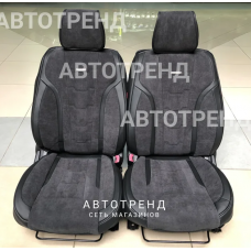 Накидки на сиденья 3D SMART Серый/черный/серый