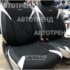 Накидки на сиденья 3D STING белый+черный